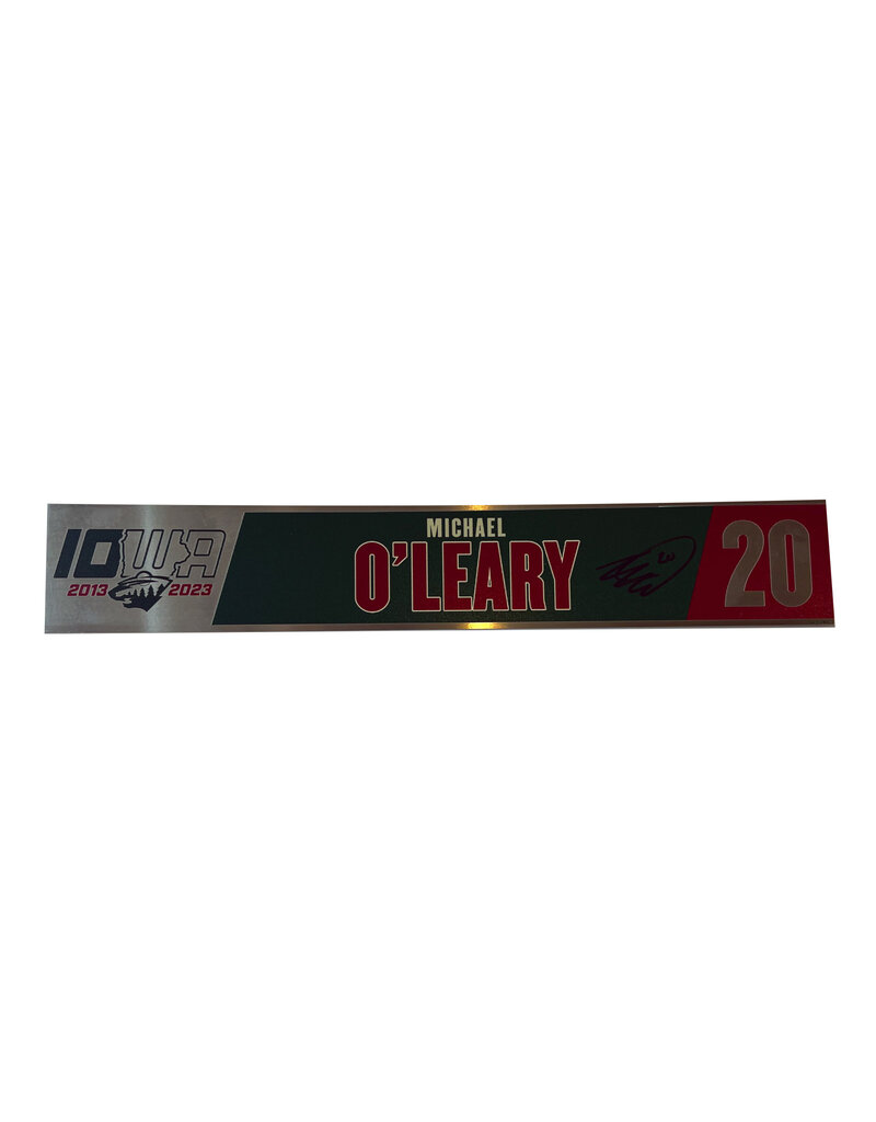 2022-23 Player Signed Home Metal Nameplate O'Leary #20