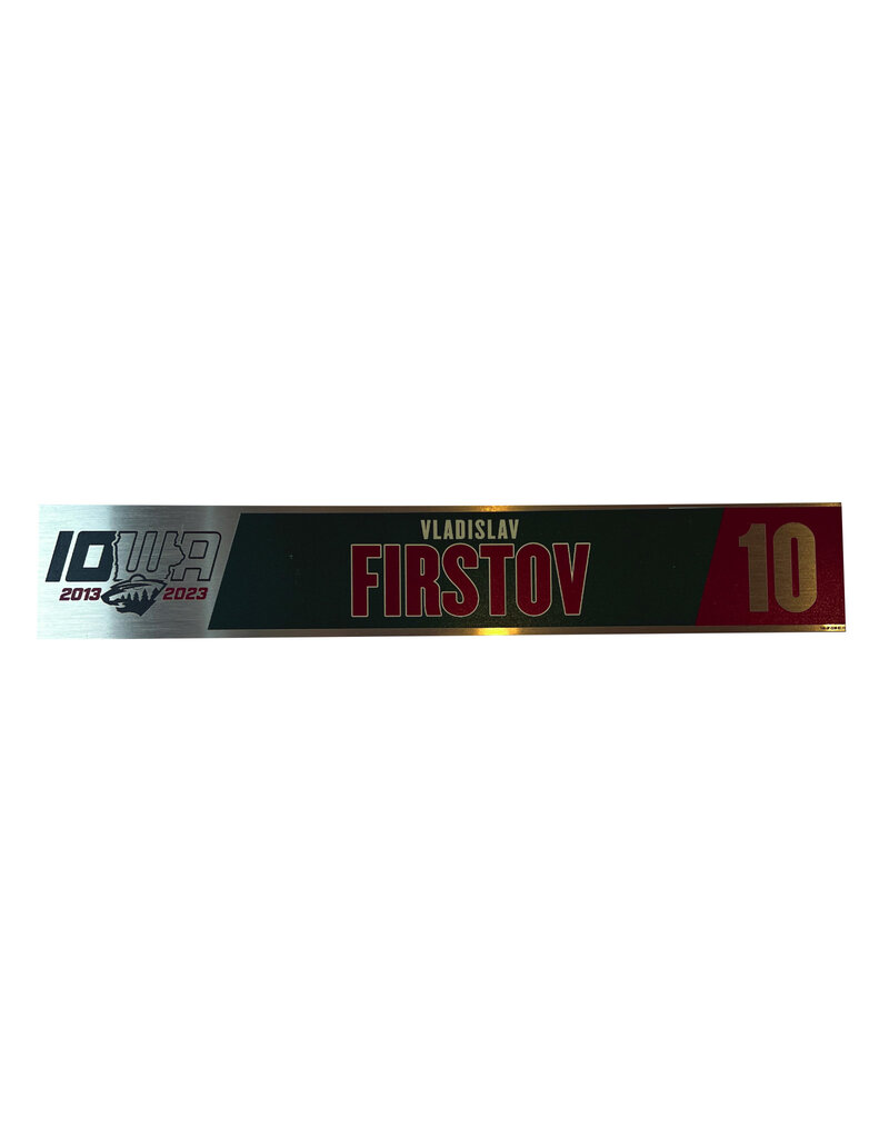 2022-23 Unsigned Home Metal Nameplate Firstov #10