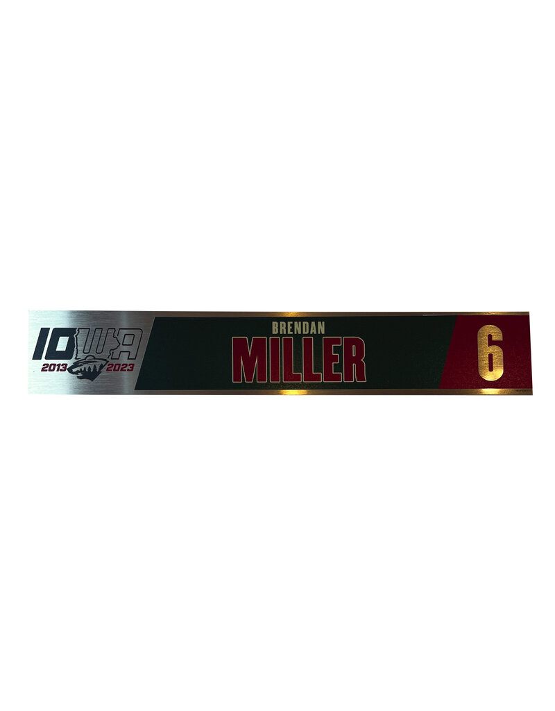 2022-23 Unsigned Home Metal Nameplate Miller #6