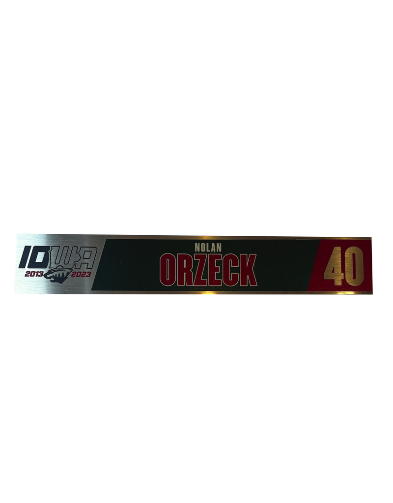 2022-23 Unsigned Home Metal Nameplate Orzeck #40