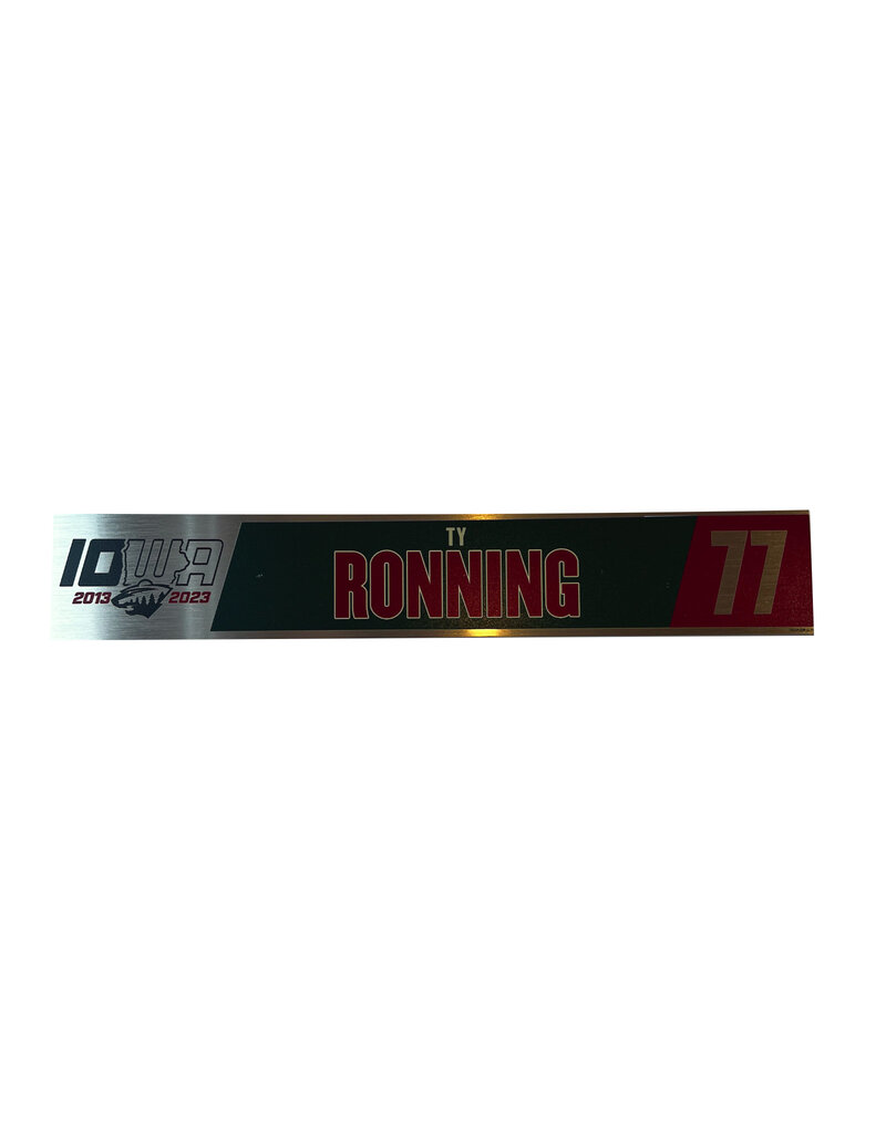 2022-23 Unsigned Home Metal Nameplate Ronning #77