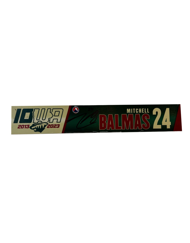 2022-23 Player Signed Road Nameplate Balmas #24