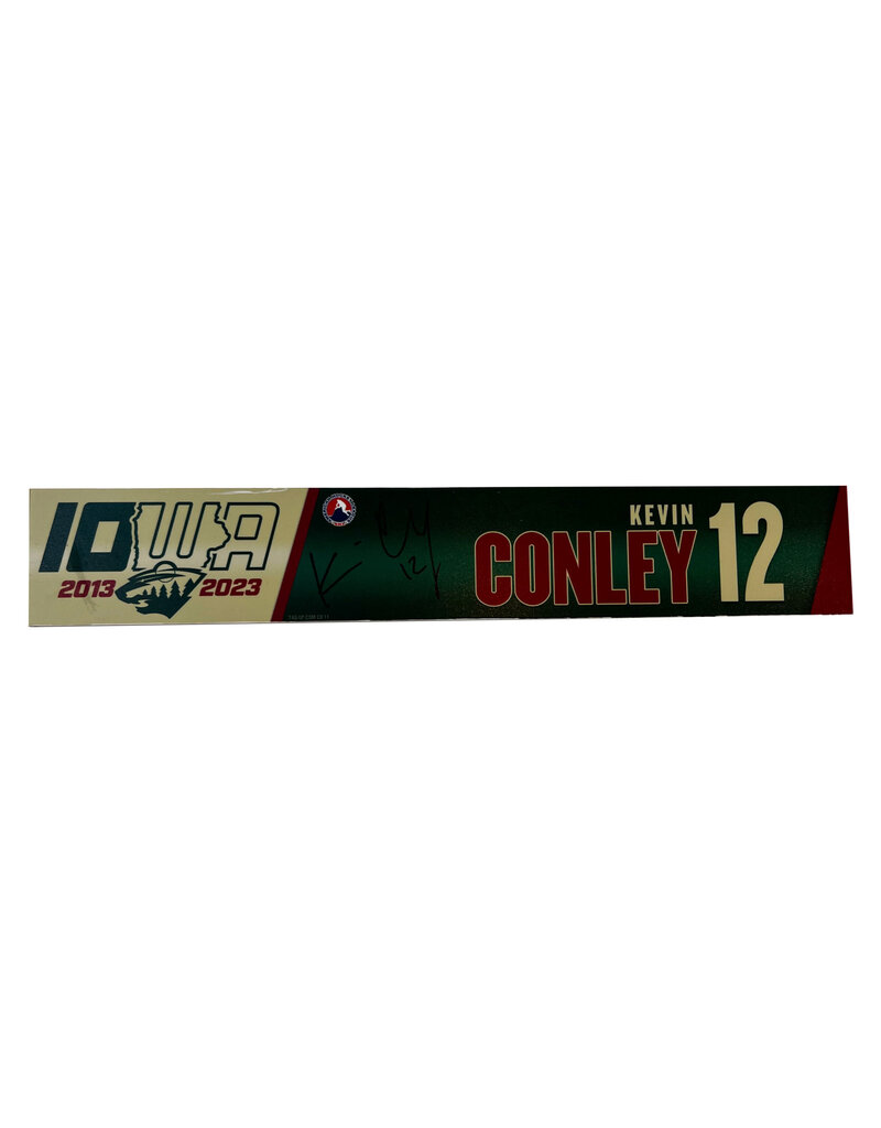 2022-23 Player Signed Road Nameplate Conley #12