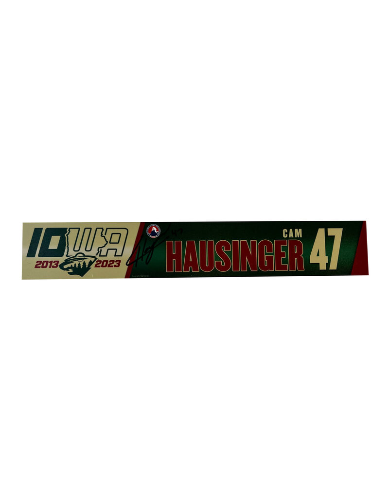 2022-23 Player Signed Road Nameplate Hausinger #47