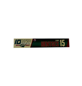 2022-23 Player Signed Road Nameplate Hentges #15