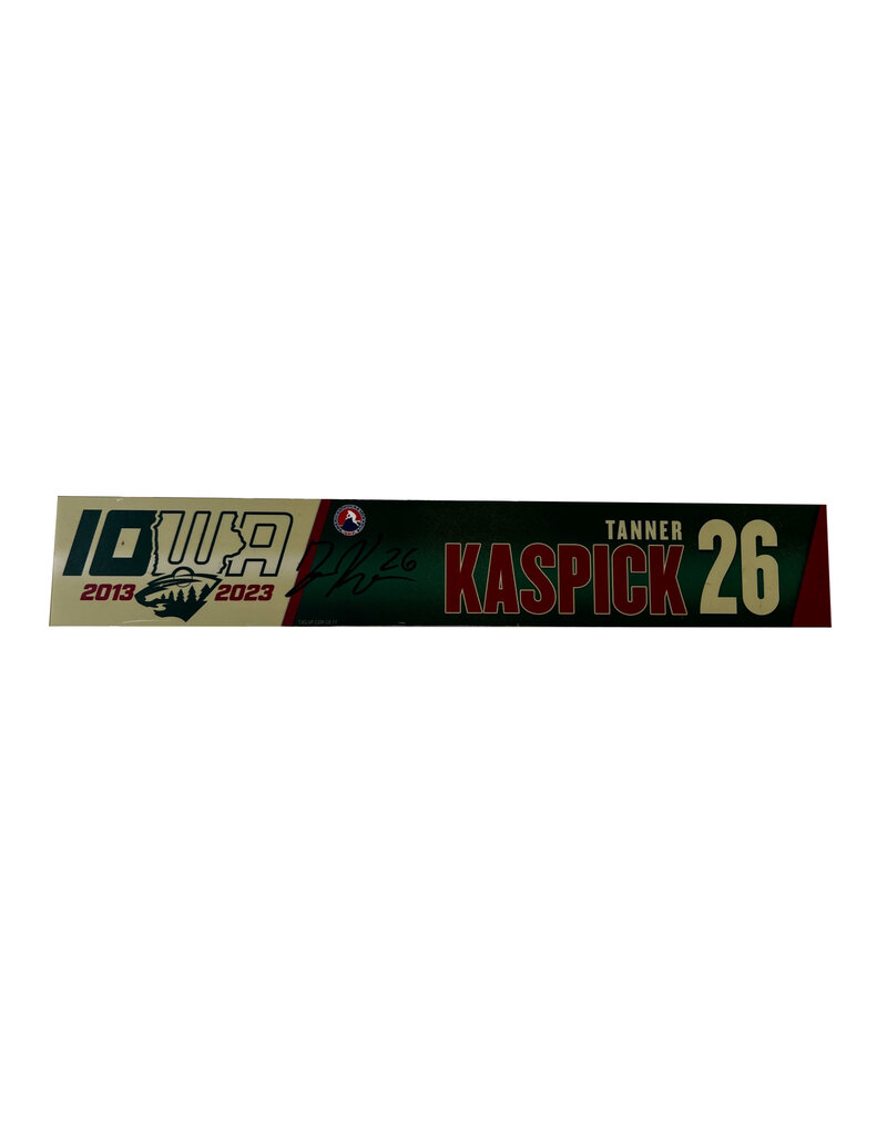 2022-23 Player Signed Road Nameplate Kaspick #26