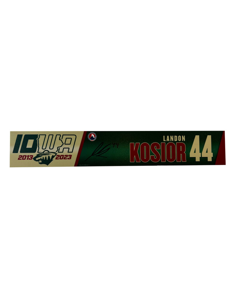 2022-23 Player Signed Road Nameplate Kosior #44