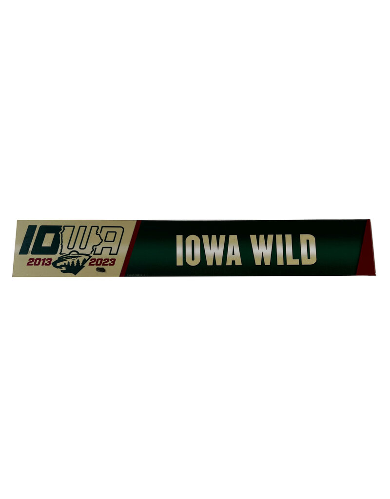 2022-23 Unsigned Road Nameplate Blank Iowa Wild