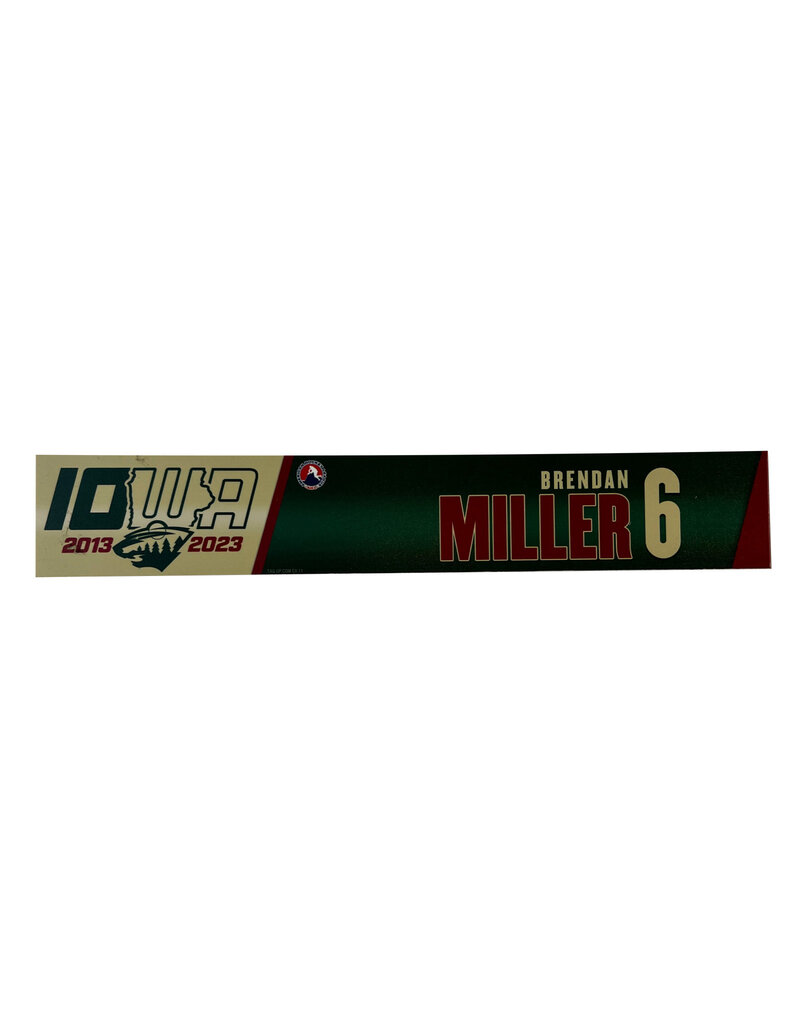 2022-23 Unsigned Road Nameplate Miller #6