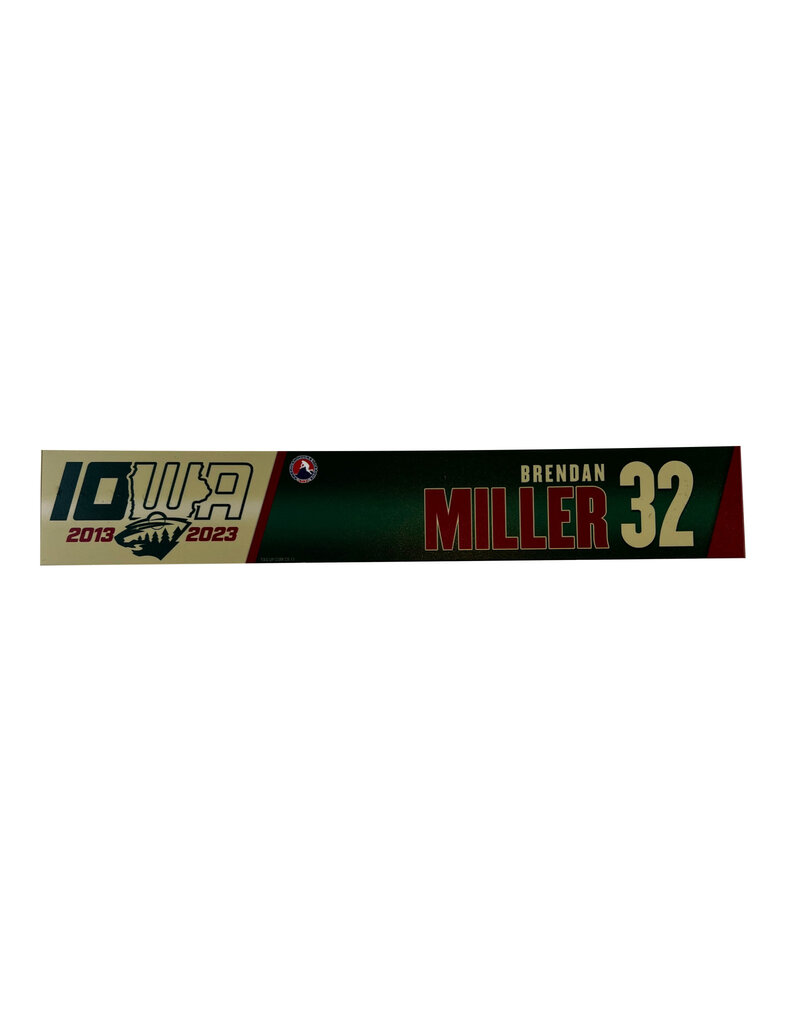 2022-23 Unsigned Road Nameplate Miller #32