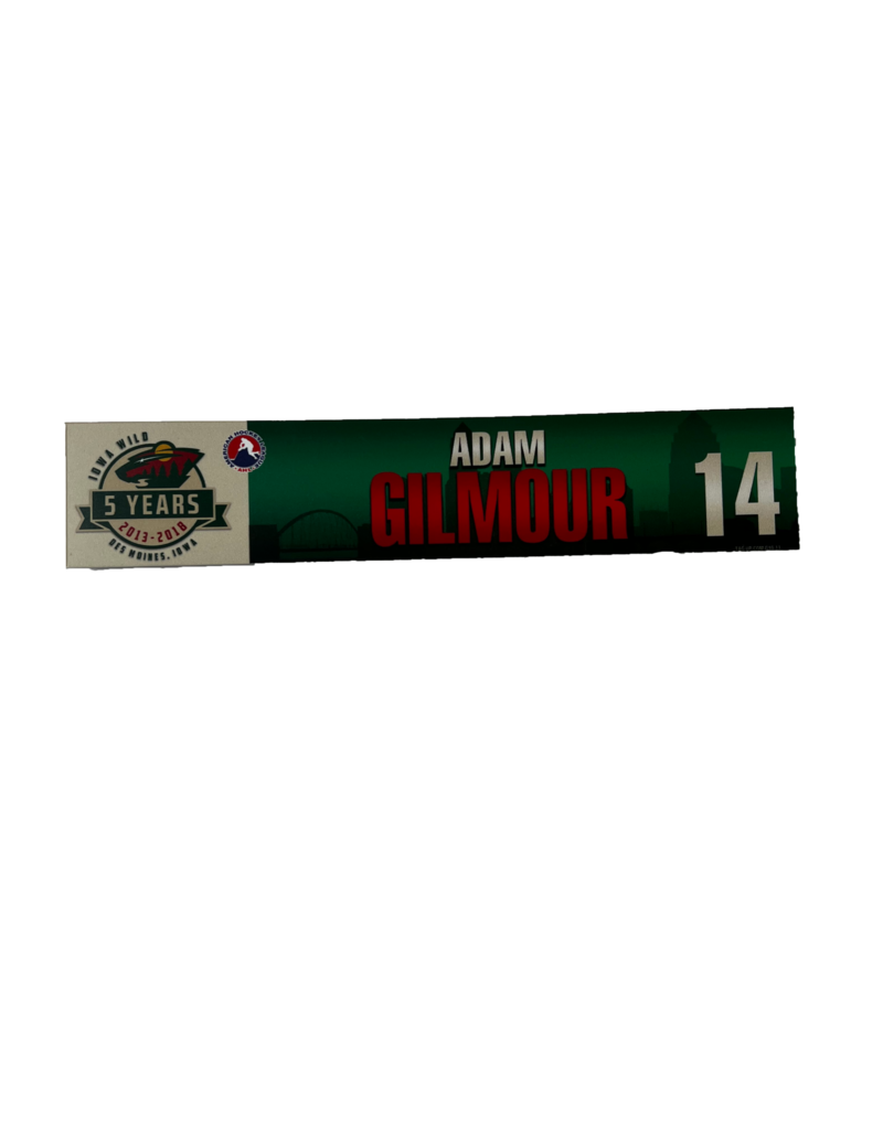 17-18 Nameplate #14 Gilmour Green 5 Year