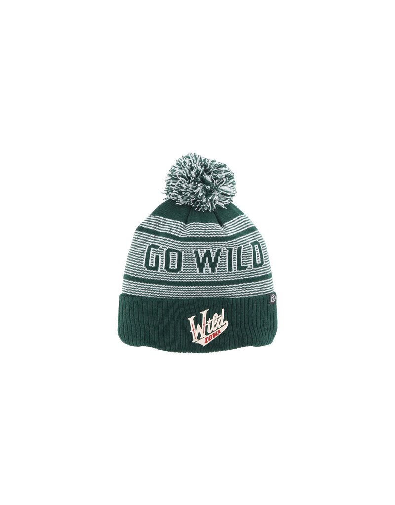 Zephyr Striped Go Wild Pom Beanie