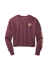 108 Stitches 108 Stitches Ladies Embroidered Primary Logo Cropped Crewneck