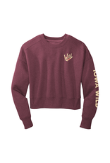 108 Stitches (Was $70.00) Ladies Embroidered Primary Logo Cropped Crewneck