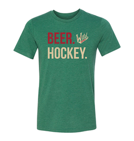 Green Primary Logo BEER Hockey T-shirt