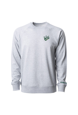 108 Stitches 108 Stitches L/S Print Athletic Heather Crewneck