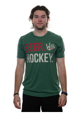 108 Stitches Green Primary Logo BEER Hockey T-shirt
