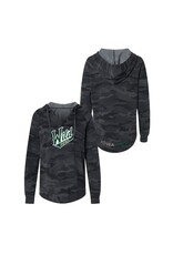 108 Stitches Ladies Black Camo Droptail Hoodie