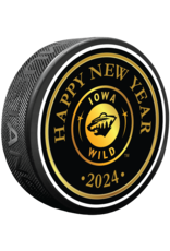 Signed 2024 New Year's Commemorative Puck w/ Display Cube