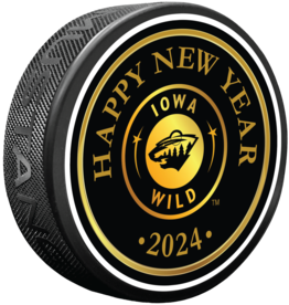 Signed 2024 New Year's Commemorative Puck w/ Display Cube