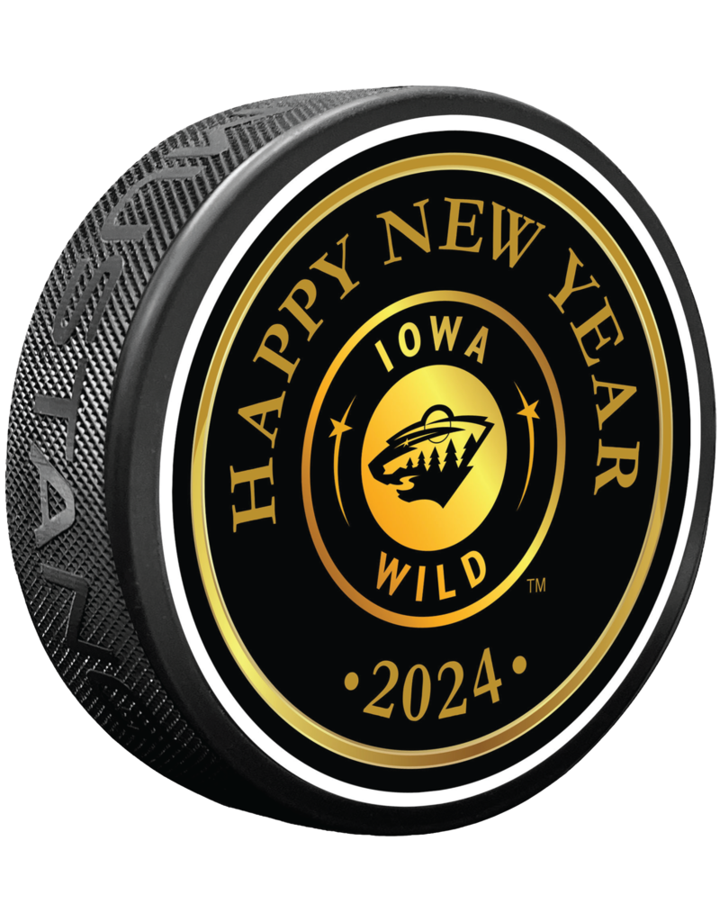Signed 2024 New Year's Commemorative Puck w/ Display Cube