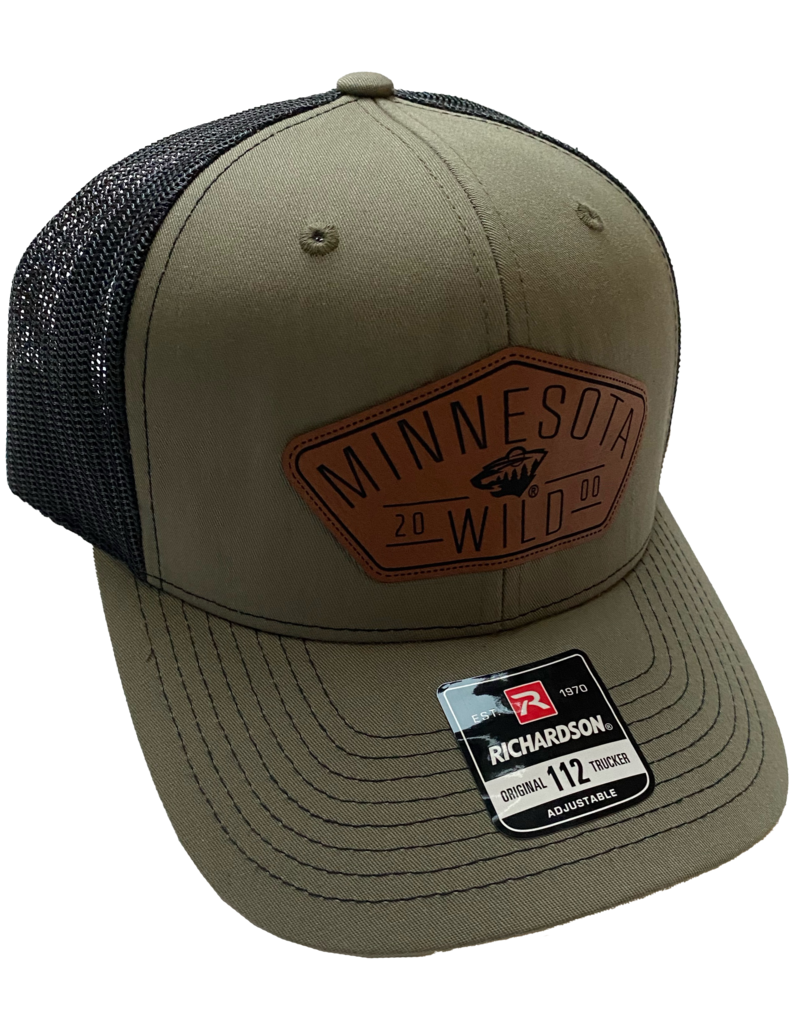 Minnesota Wild Snapback Trucker Cap - Leather Patch