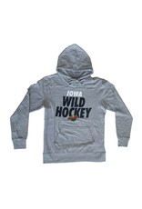 J. America Oxford Grey Ribbed Iowa Wild Hockey Hood