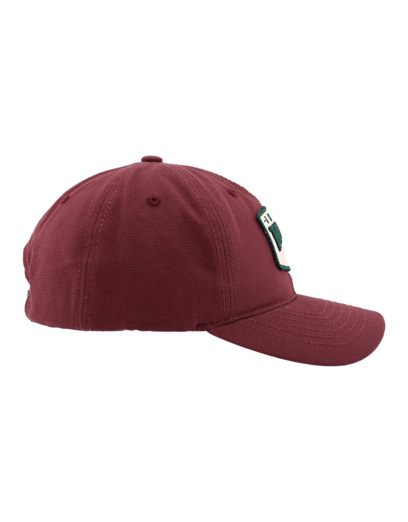 Zephyr Burgundy Washed Canvas Hat