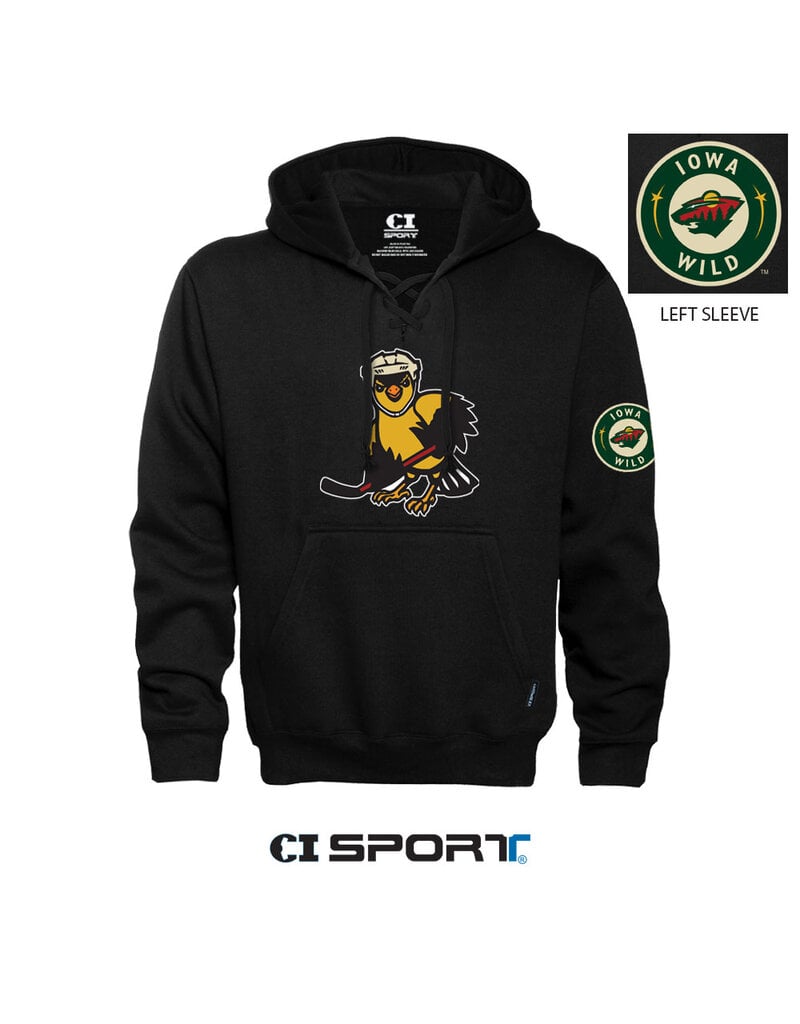 Goldfinch Black Duo Logo Lace Hockey Hood