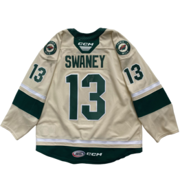 2023/24 Set #1 Wheat Jersey, Player Worn, (Signed) Swaney #13