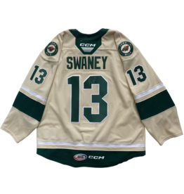 CCM 2023/24 Set #1 Wheat Jersey, Player Worn, (Signed) Swaney #13