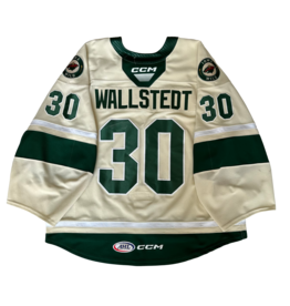 2023/24 Set #1 Wheat Jersey, Player Worn, (Signed) Wallstedt #30