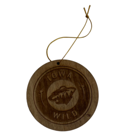 Iowa Wild Secondary Logo Wood Ornament