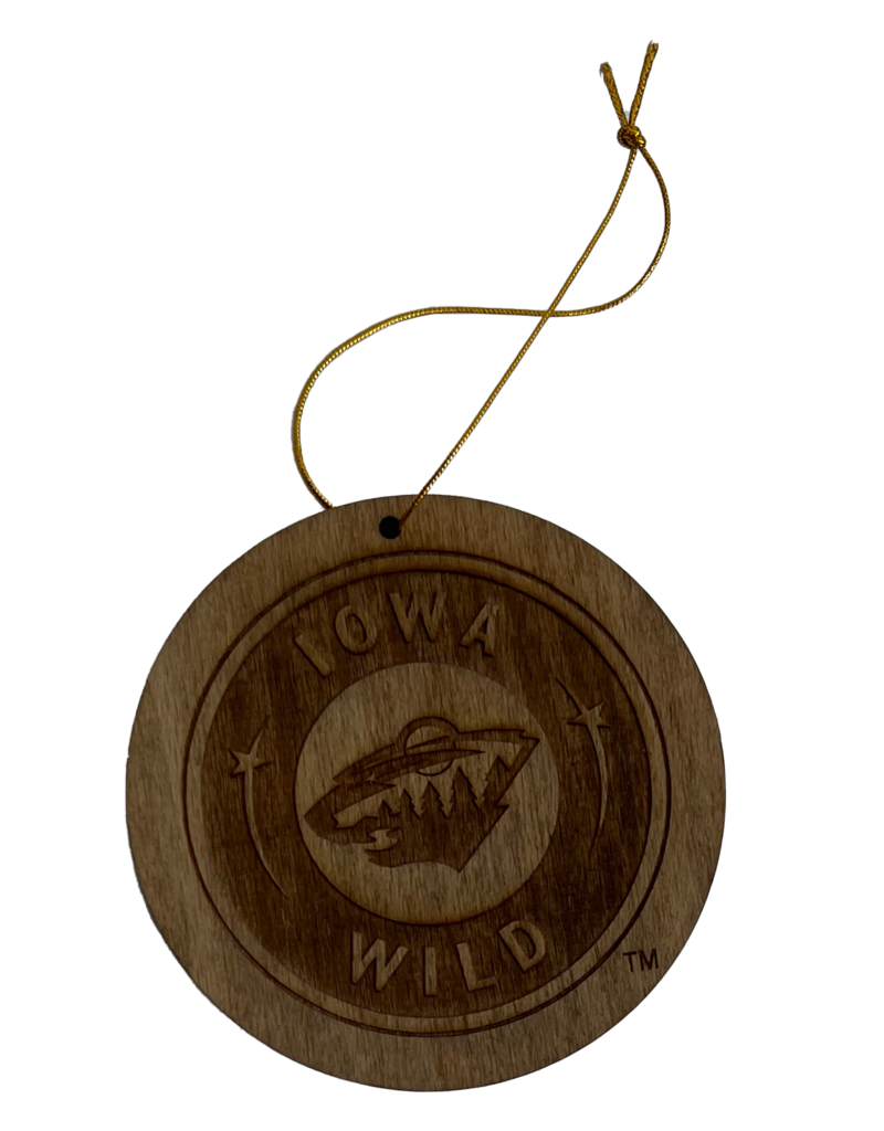 Iowa Wild Secondary Logo Wood Ornament