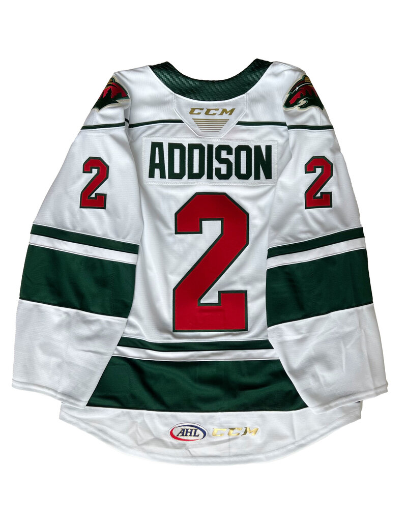 2022/23 Set #1 White Game Worn Jersey: Addison (#2) - Iowa 2022/23 Set #1 White Game Worn Jersey: Addison (#2) - Iowa