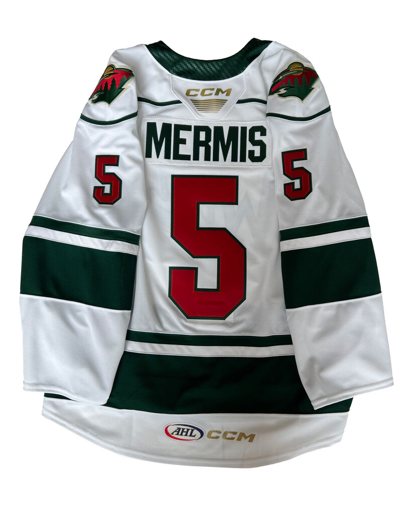 CCM 2023/24 Set #1 White Jersey, Player Worn, (Signed) Mermis (#5) "C"