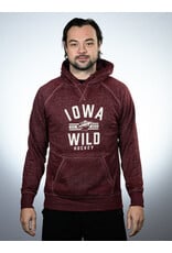 J. America Bordeaux Distressed Washed Pullover Hood