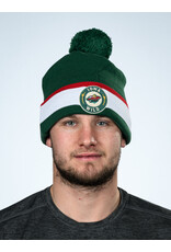 CCM CCM Green Pom Beanie w/ Striped Cuff