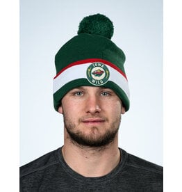 CCM CCM Green Pom Beanie w/ Striped Cuff