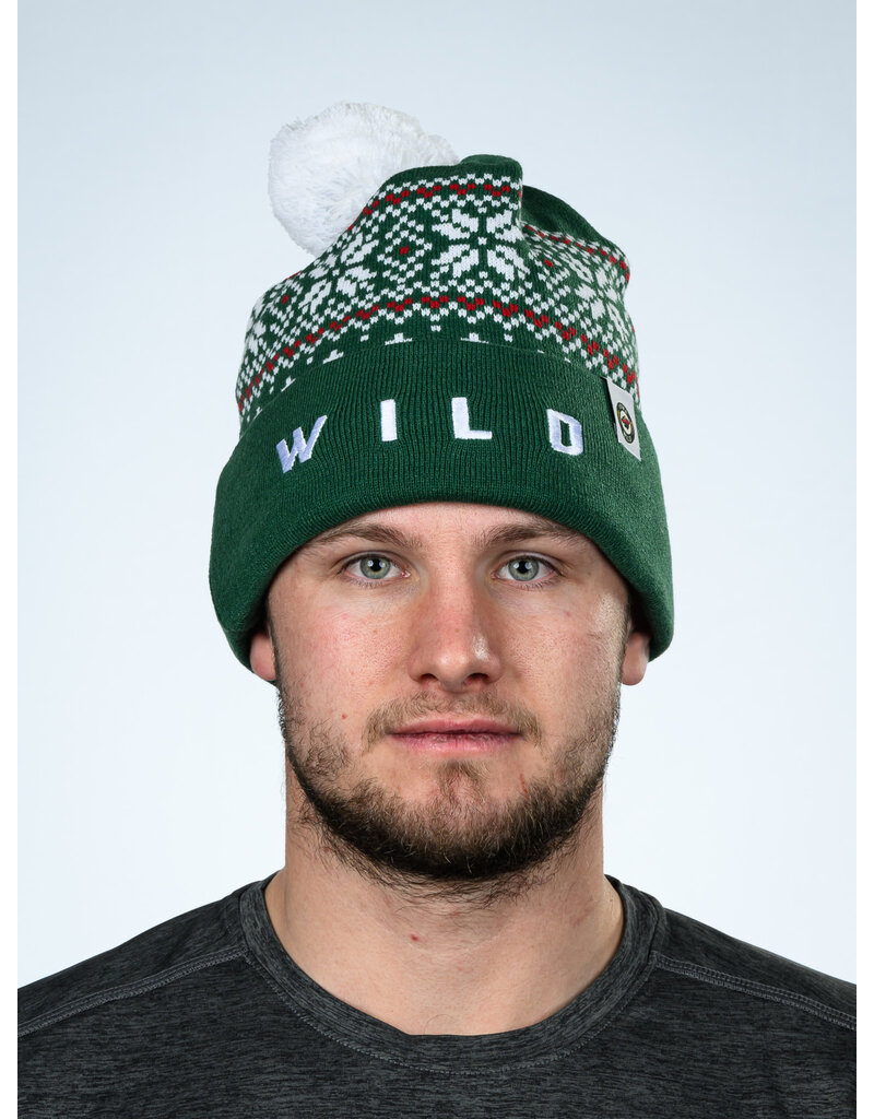 CCM CCM Snowflake Pattern Pom Beanie