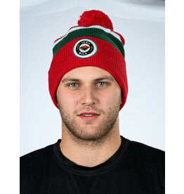 CCM CCM Secondary Logo Striped Pom Beanie