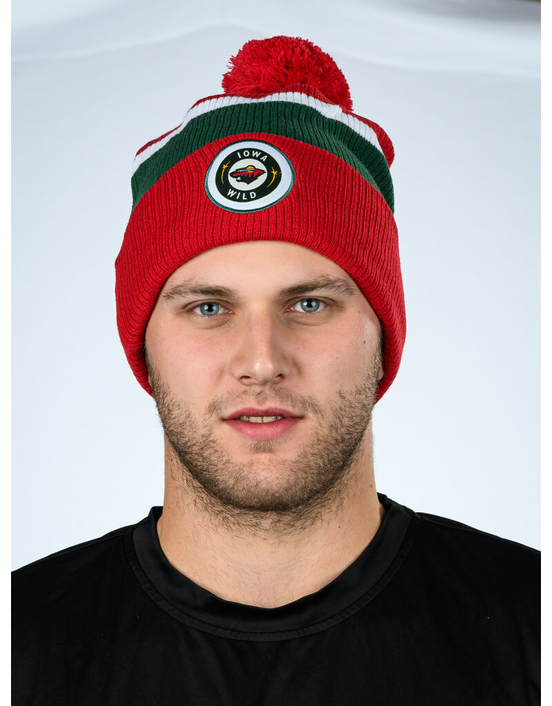 CCM CCM Secondary Logo Striped Pom Beanie