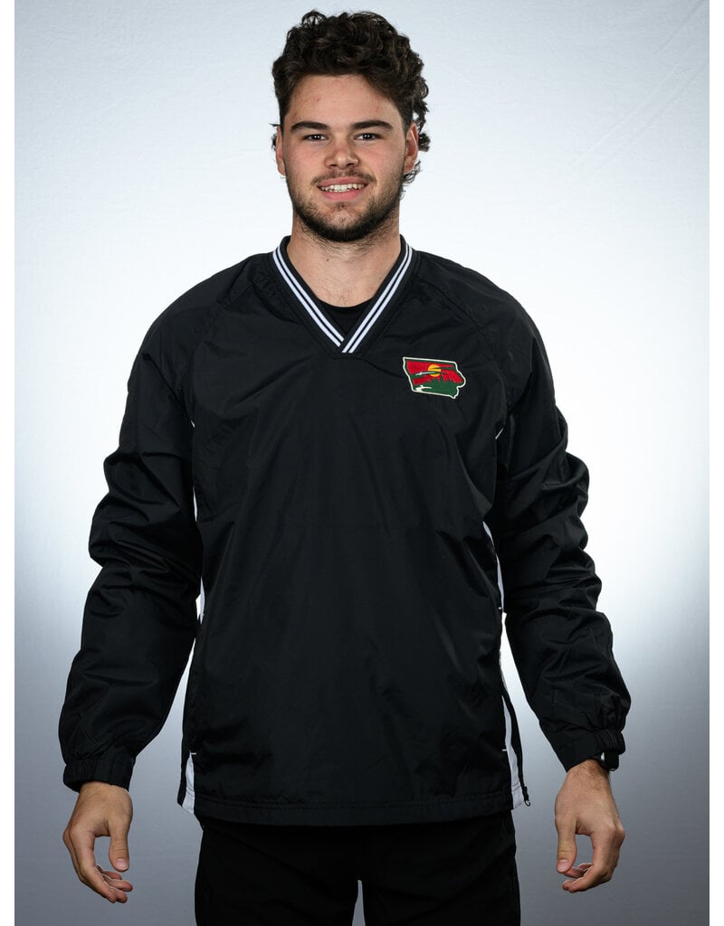 CI SPORT Iowa Grown Collection: Black V-Neck Windbreaker