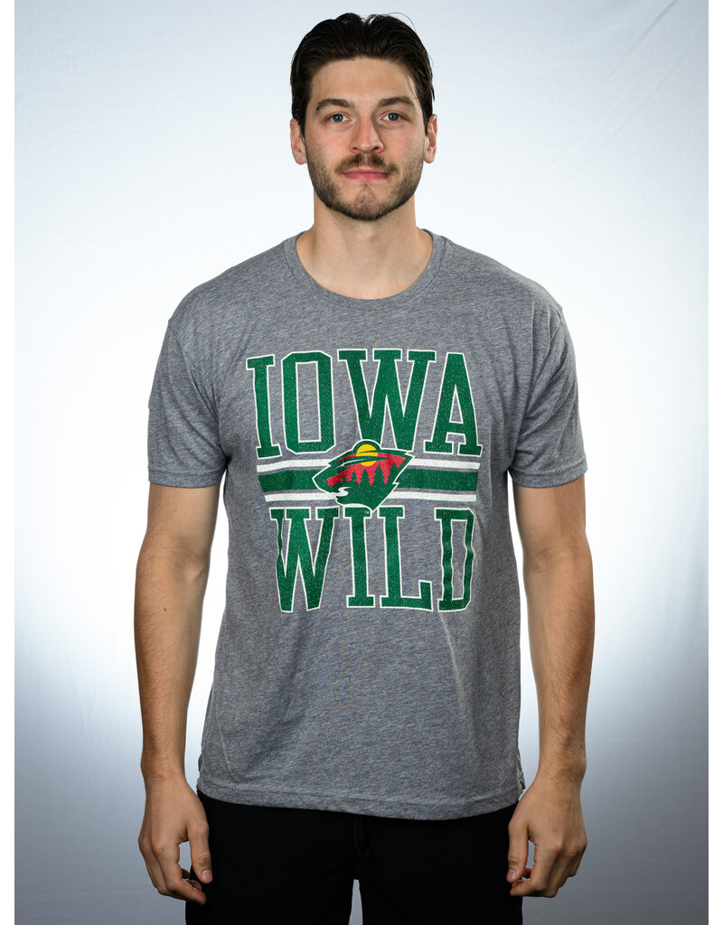 J. America Oxford Gray S/S Tee - Green Iowa Wild