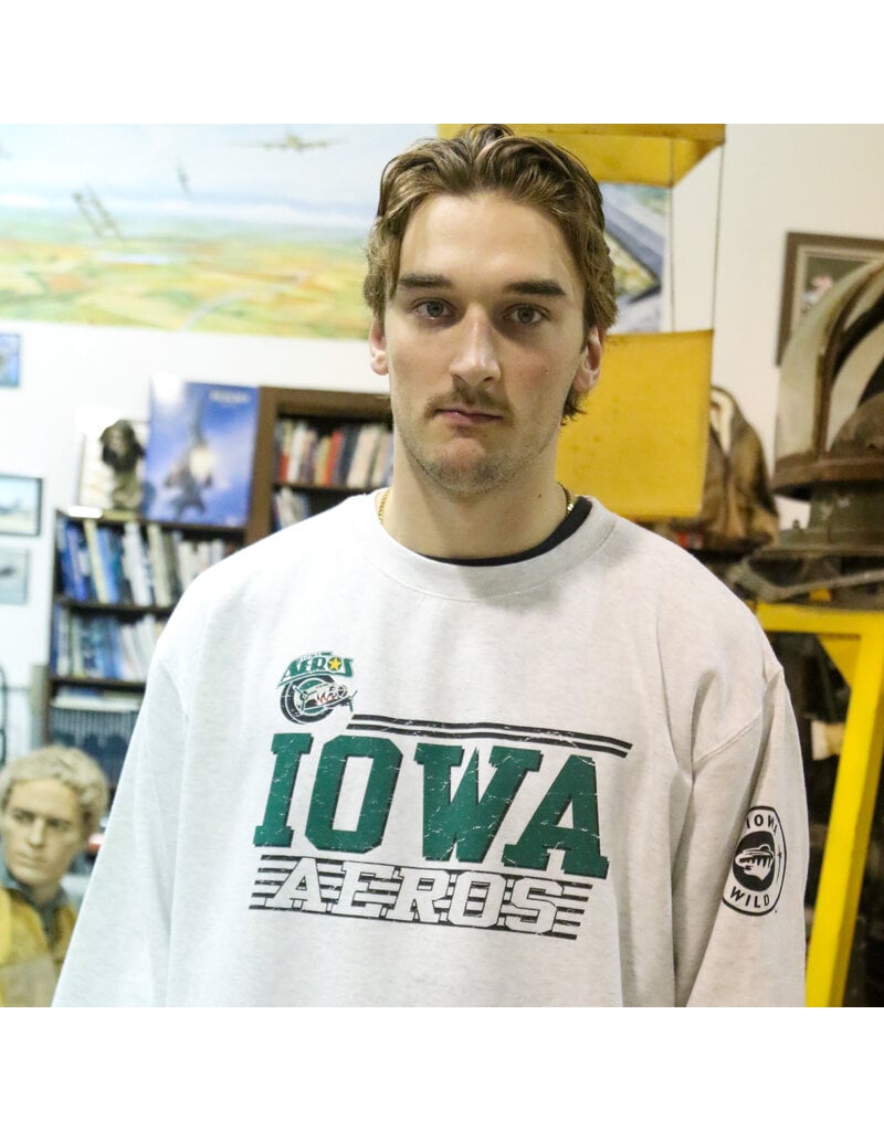 CI SPORT Heritage Collection - Iowa Aeros Throwback Ash Crewneck