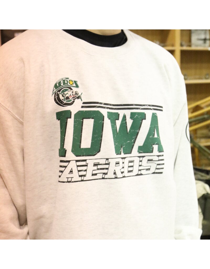CI SPORT Heritage Collection - Iowa Aeros Throwback Ash Crewneck