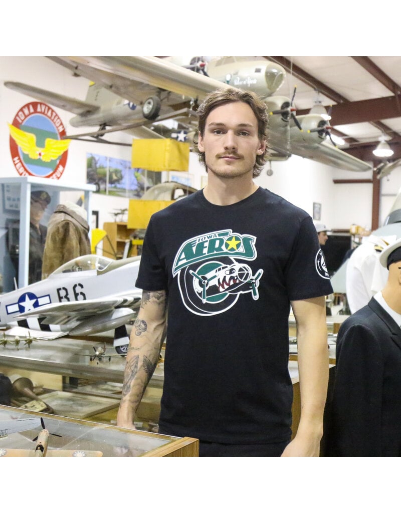 CI SPORT Heritage Collection - Iowa Aeros Black S/S Tee