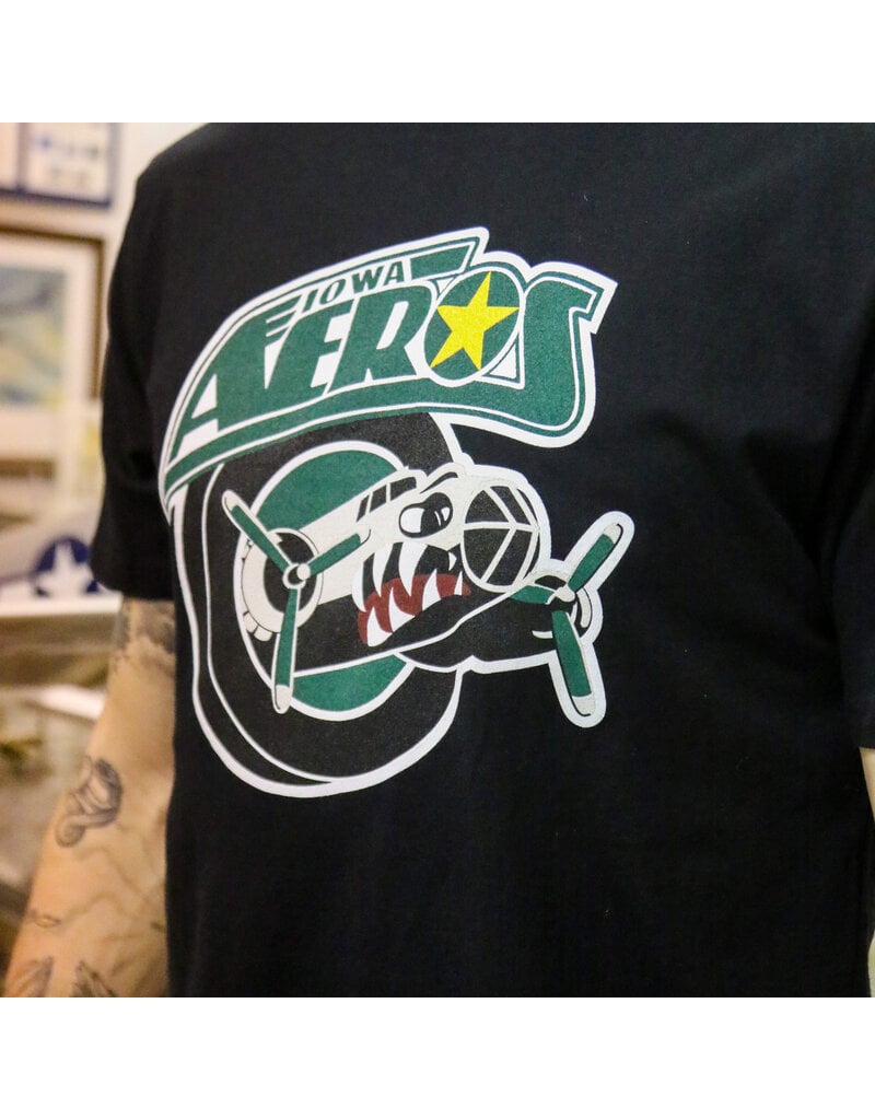 CI SPORT Heritage Collection - Iowa Aeros Black S/S Tee