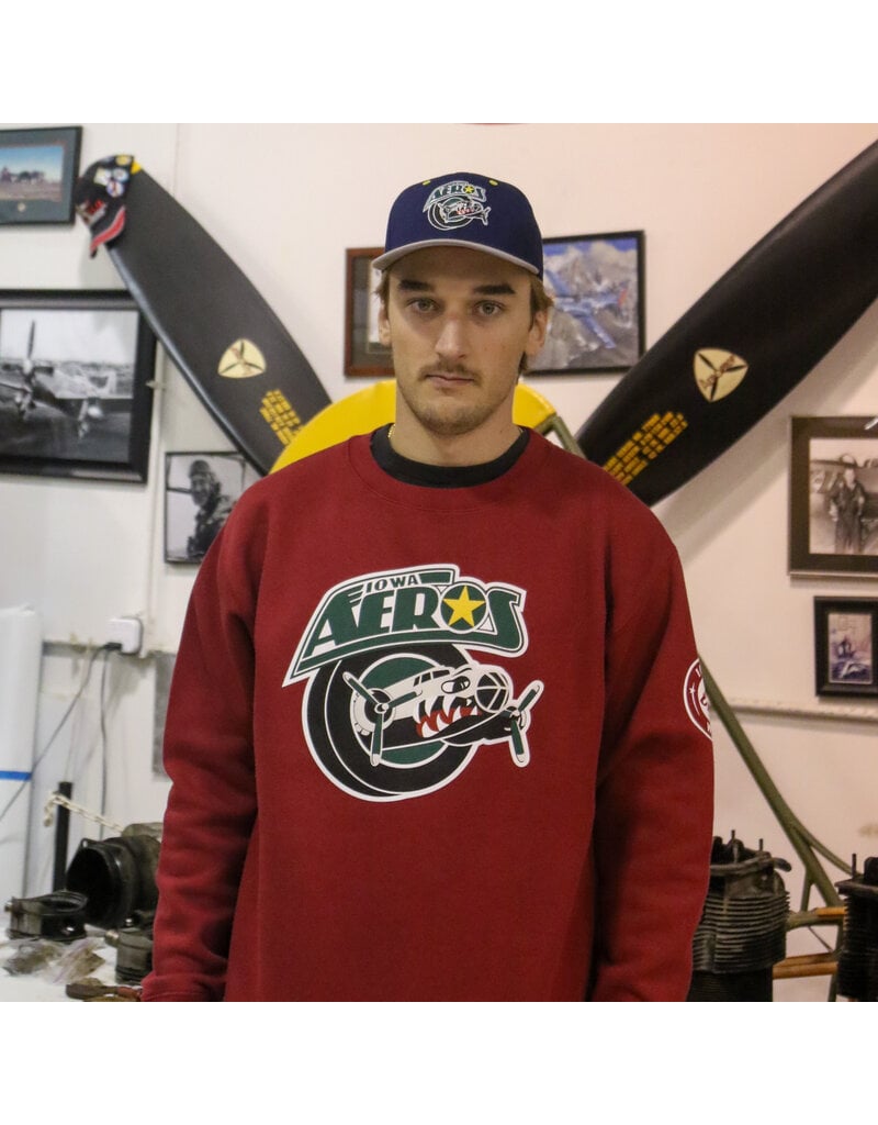 CI SPORT Heritage Collection - Iowa Aeros Cardinal Crewneck
