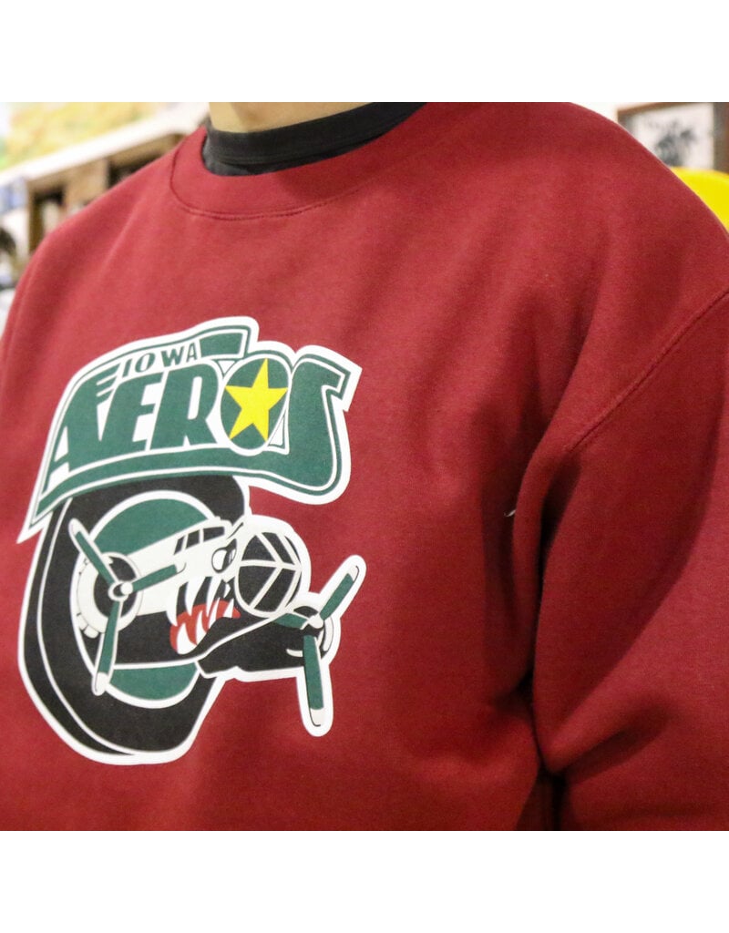 CI SPORT Heritage Collection - Iowa Aeros Cardinal Crewneck